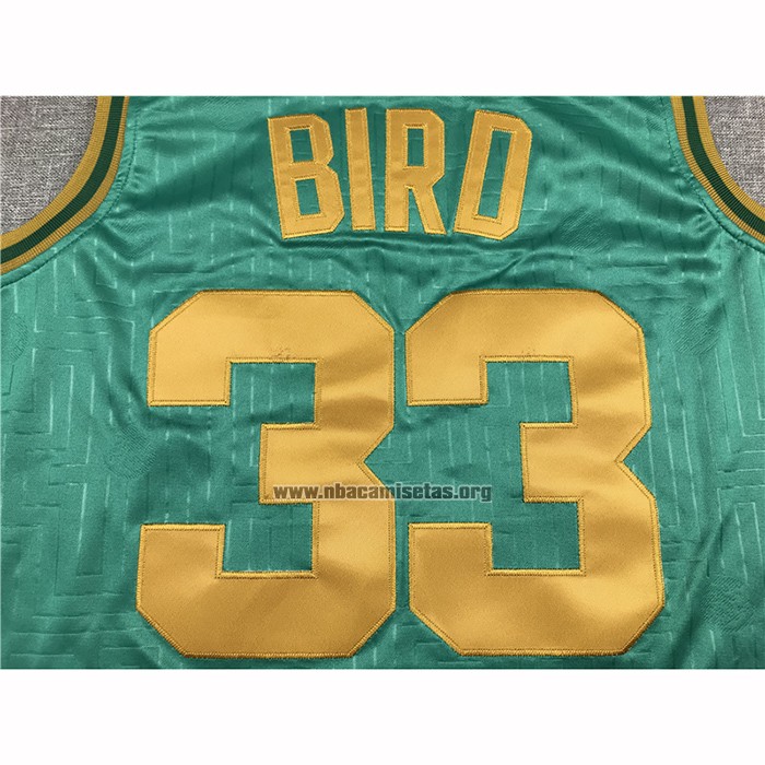Camiseta Boston Celtics Larry Bird NO 33 Mitchell & Ness 1985-86 Verde2